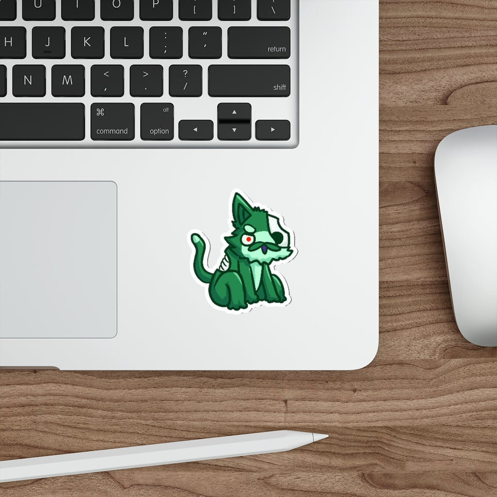 Zombie Cat Die-Cut Sticker