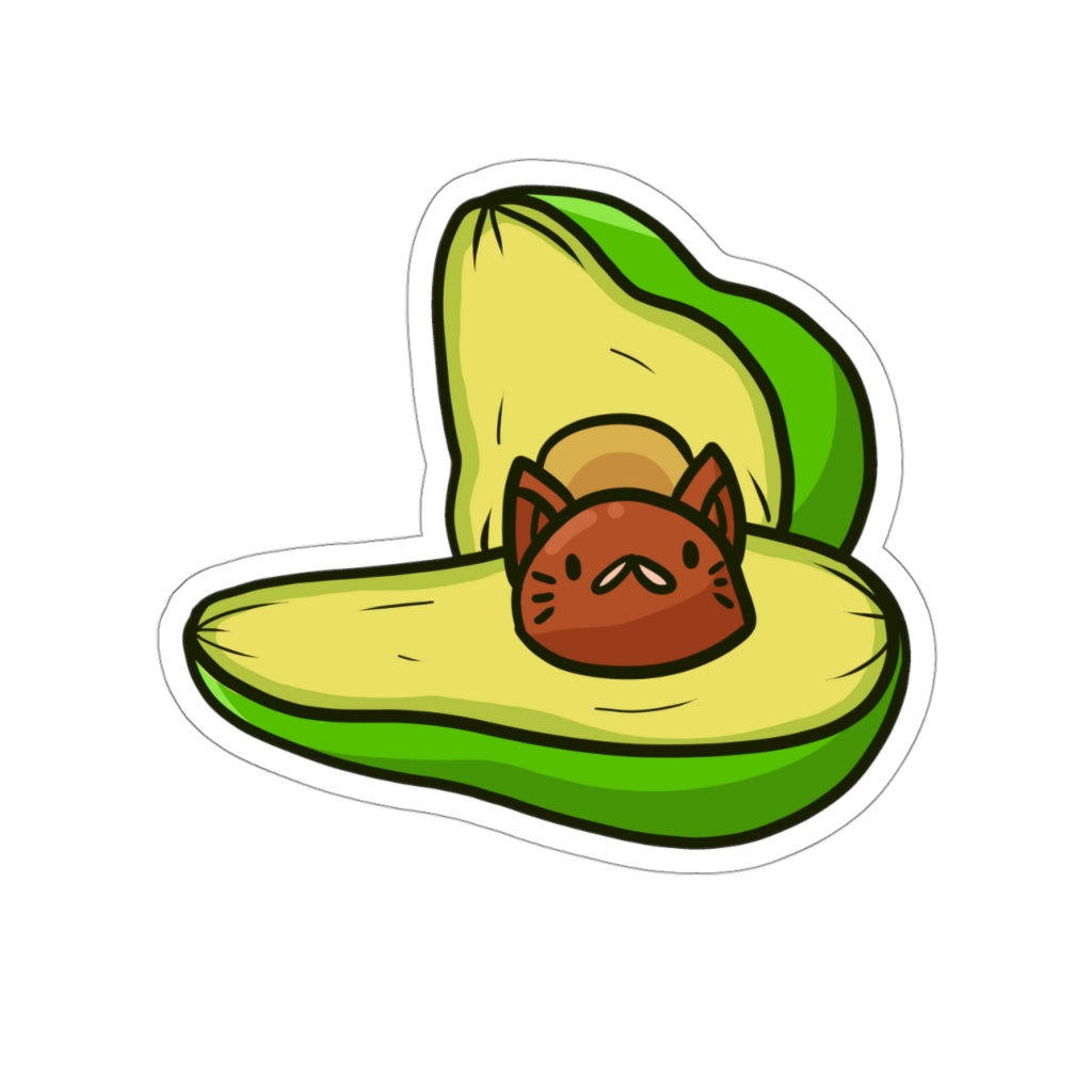 Avocado Cat Die-Cut Sticker