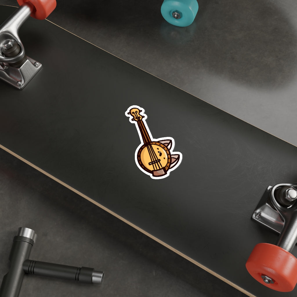 Banjo Cat Die-Cut Sticker