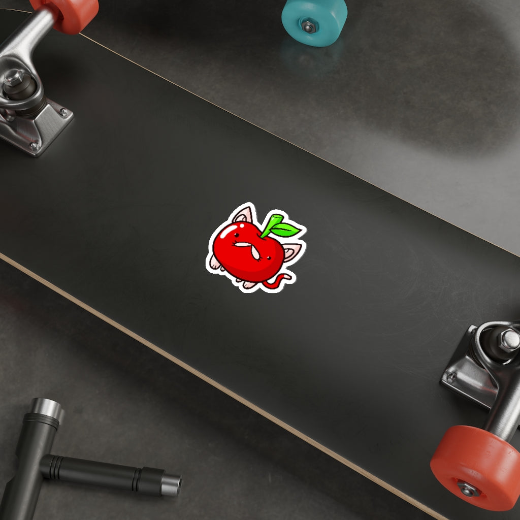 Apple Cat Die-Cut Sticker