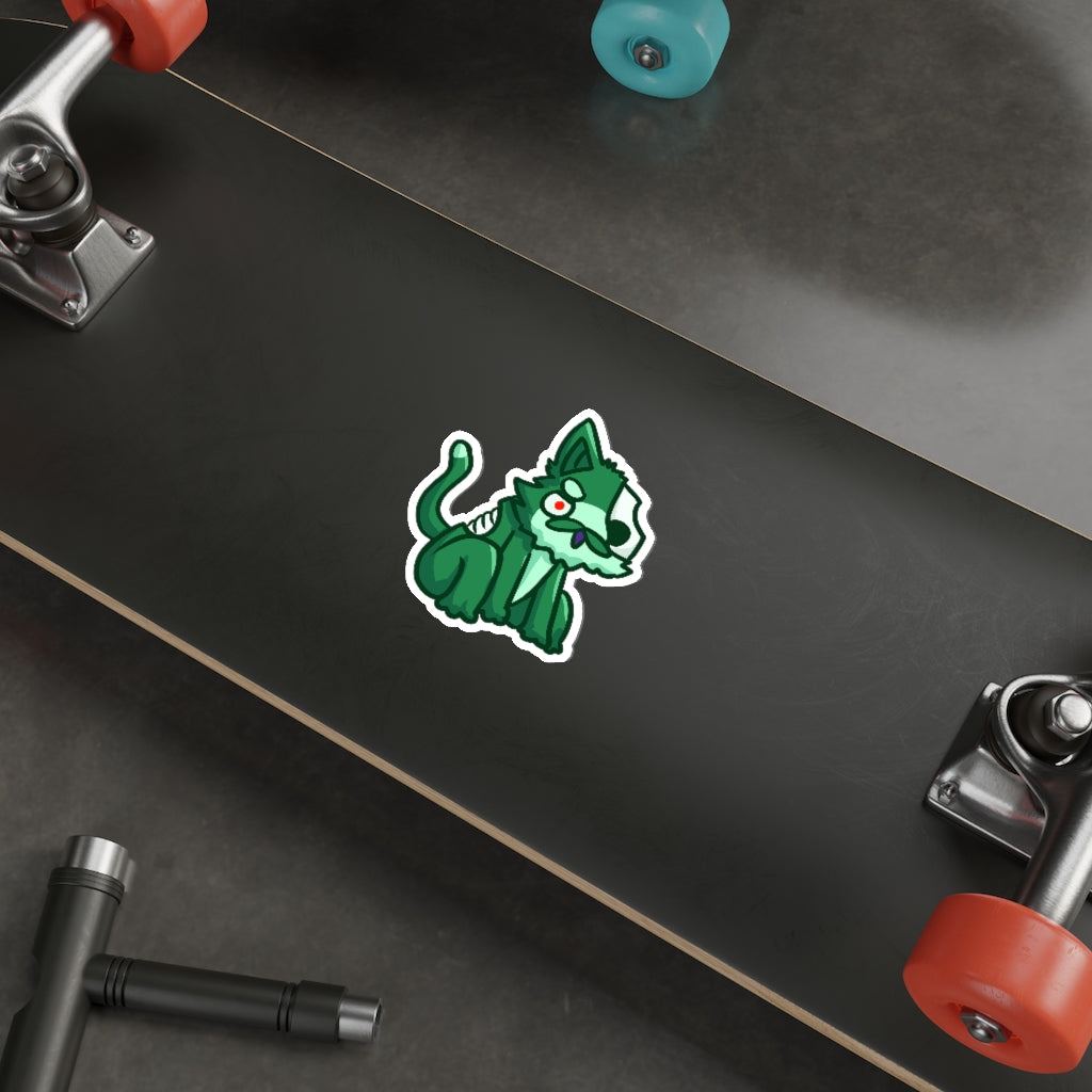Zombie Cat Die-Cut Sticker