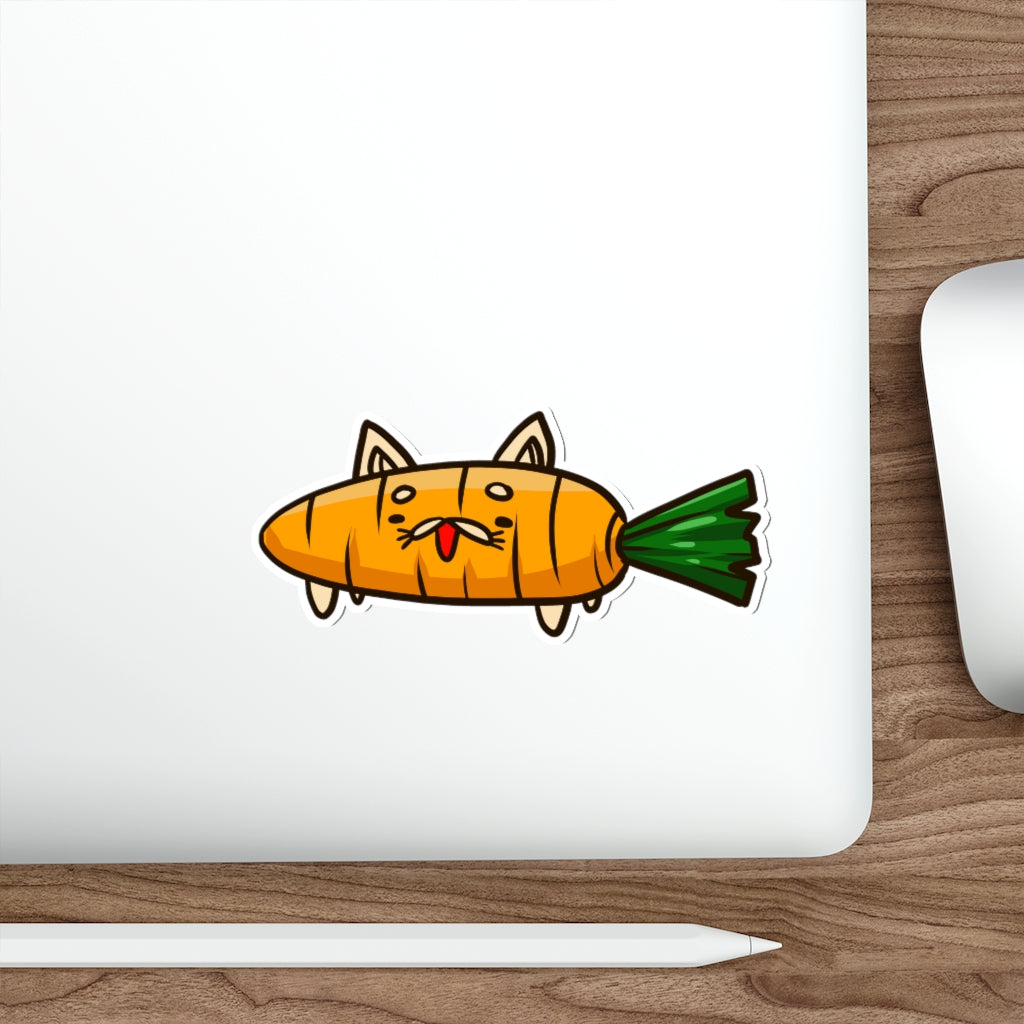 Carrot Cat Die-Cut Sticker