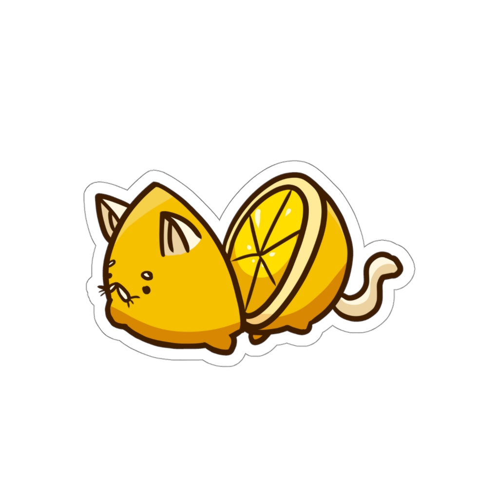 Lemon Cat Die-Cut Sticker