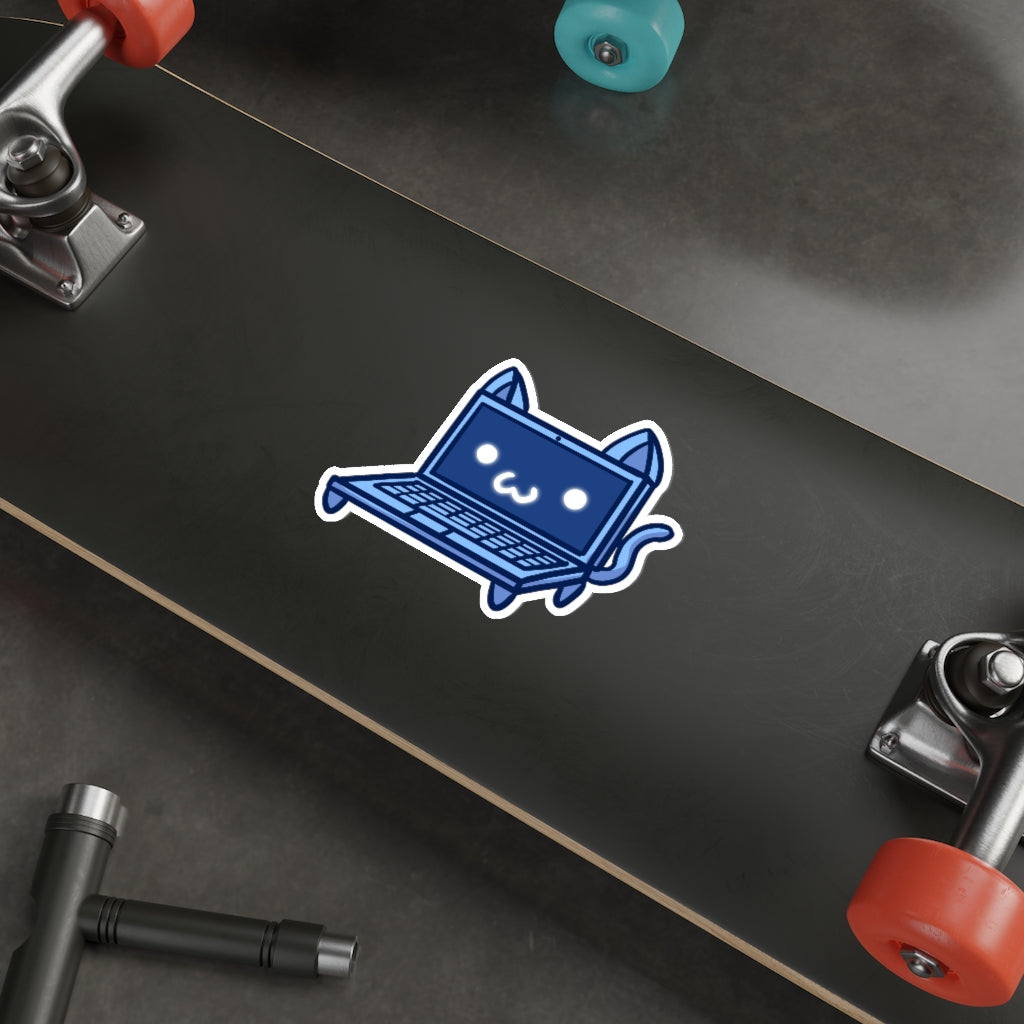 Laptop Cat Die-Cut Sticker