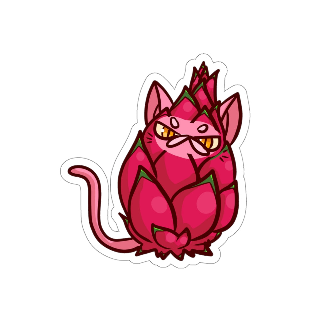 Dragon Fruit Cat Die-Cut Sticker