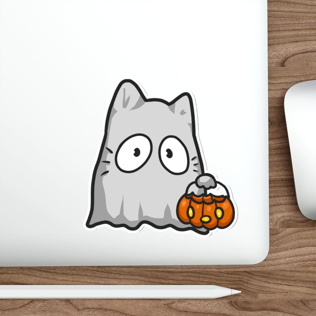 Halloween Cat Die-Cut Sticker