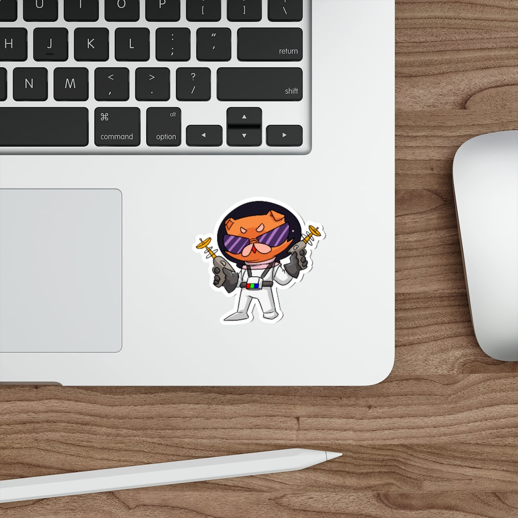 Space Ranger Cat Die-Cut Sticker