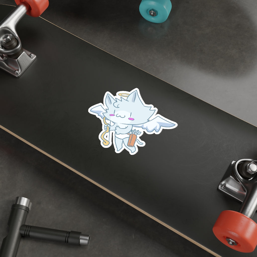 Cupid Cat Die-Cut Sticker