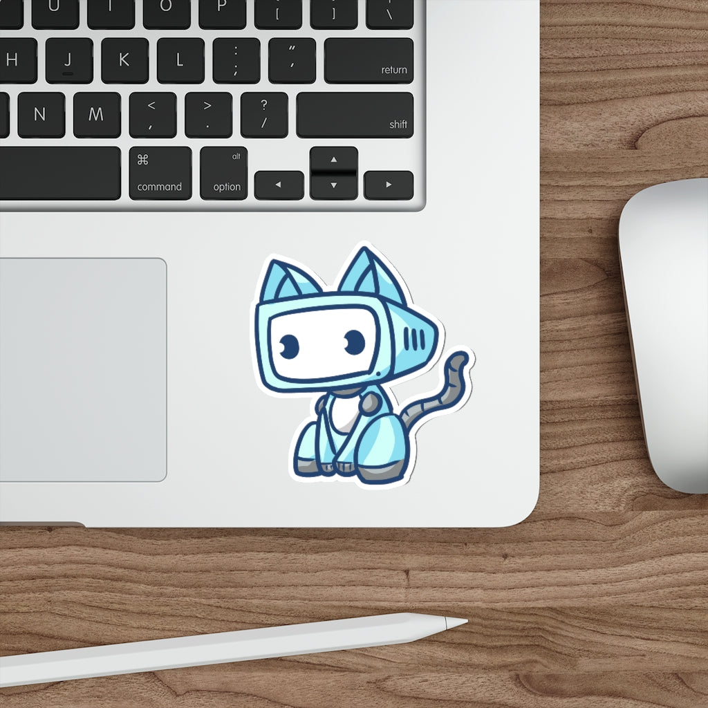 Pet Robot Cat Die-Cut Sticker