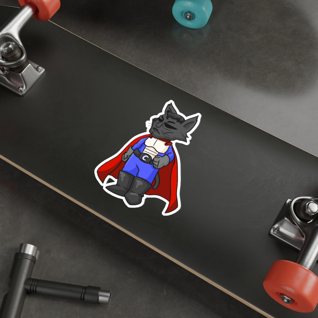 Super Hero Cat Die-Cut Sticker