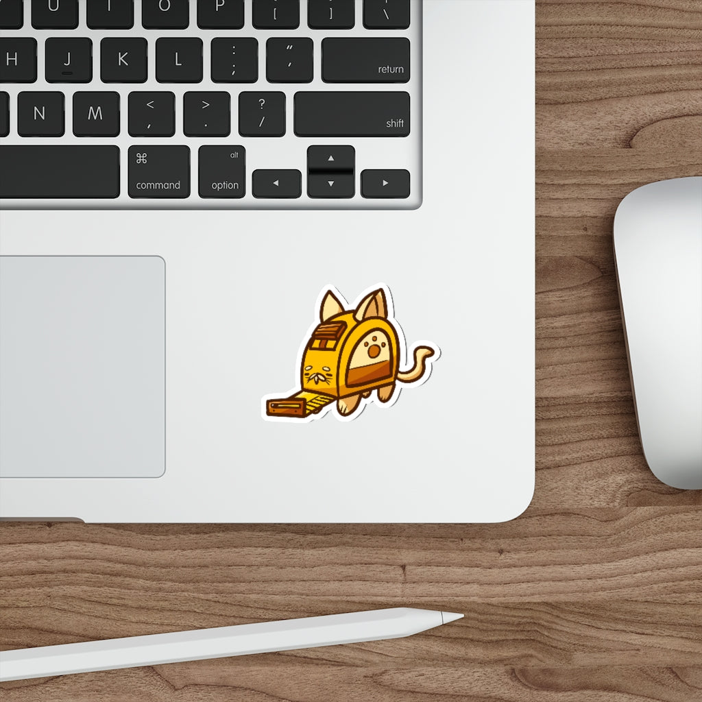 Tape Measure Cat Die-Cut Sticker