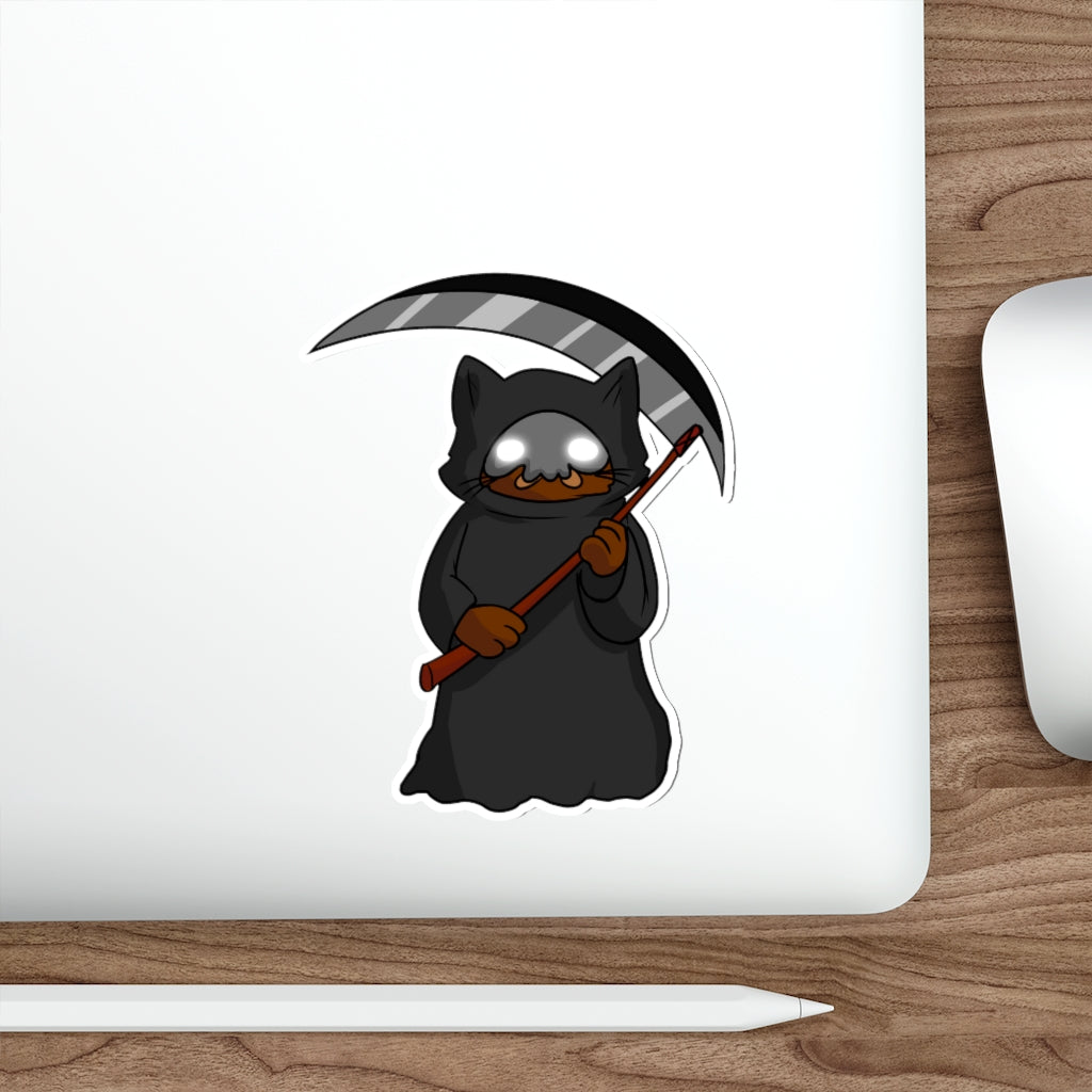 Grim Reaper Cat Die-Cut Sticker
