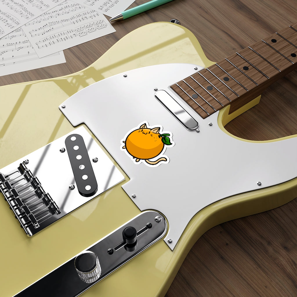 Orange Cat Die-Cut Sticker