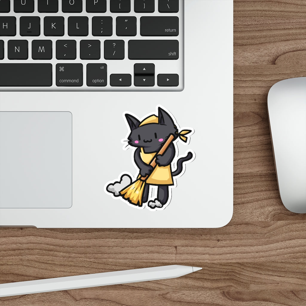 Cleaner Cat Die-Cut Sticker