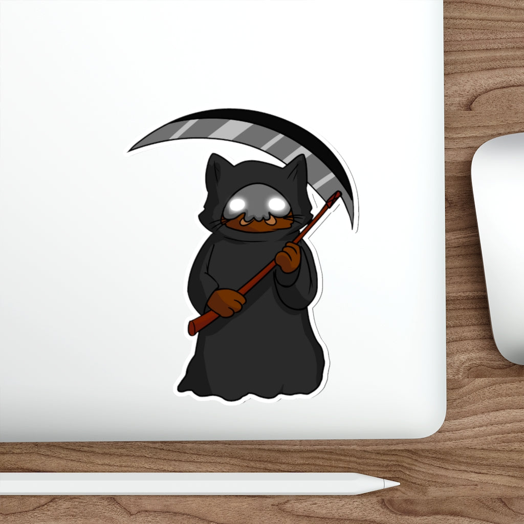 Grim Reaper Cat Die-Cut Sticker