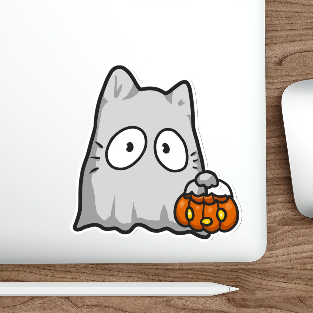 Halloween Cat Die-Cut Sticker