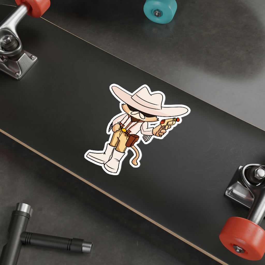 Cowboy Cat Die-Cut Sticker