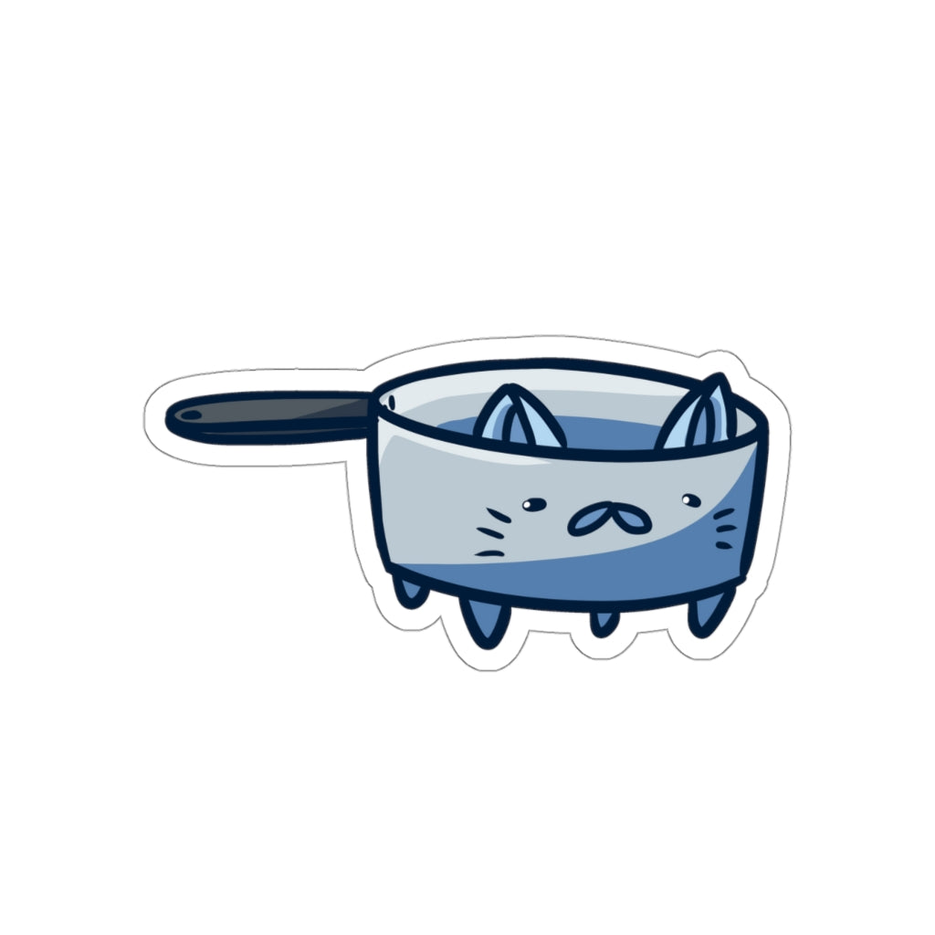 Pot Cat Die-Cut Sticker