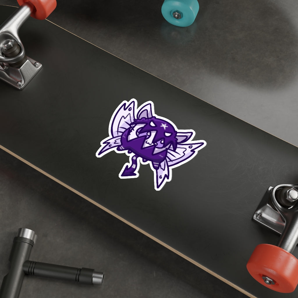 Moth Monster Cat Die-Cut Sticker