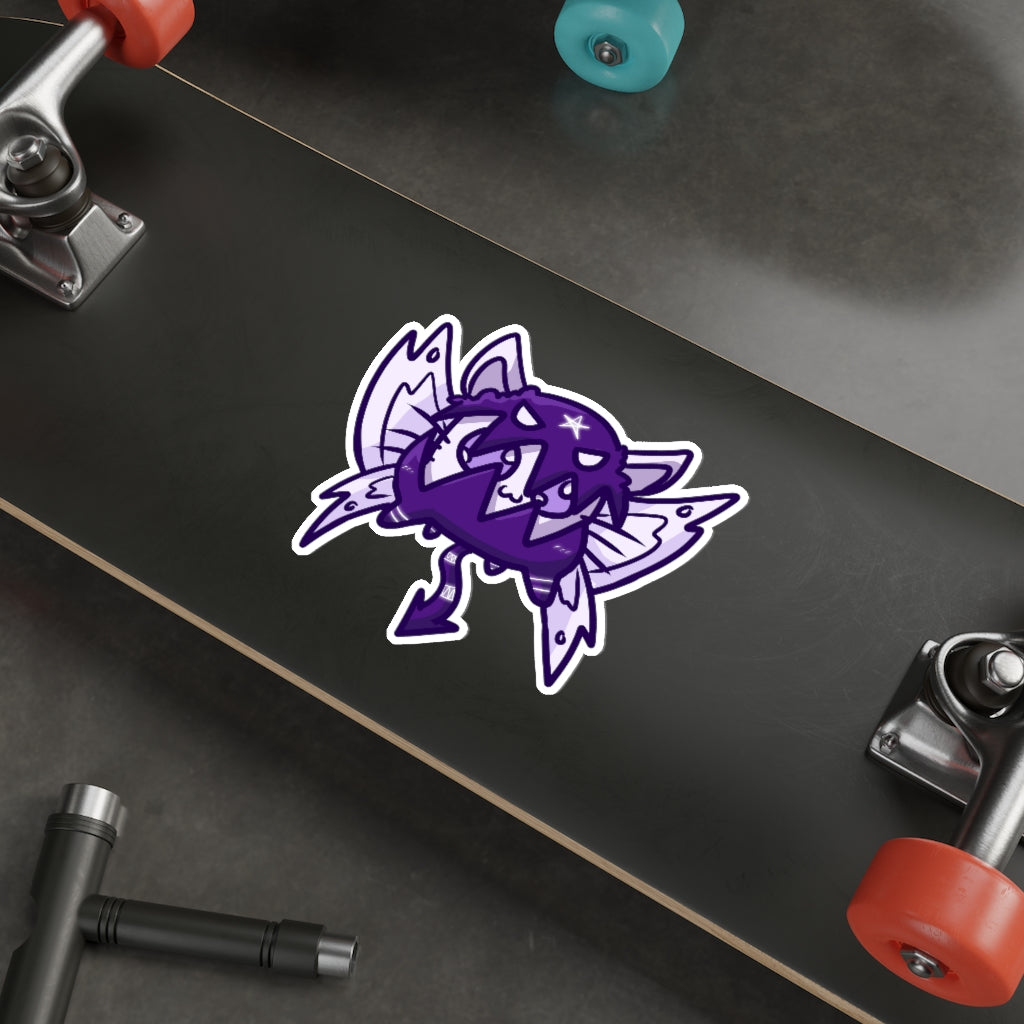 Moth Monster Cat Die-Cut Sticker