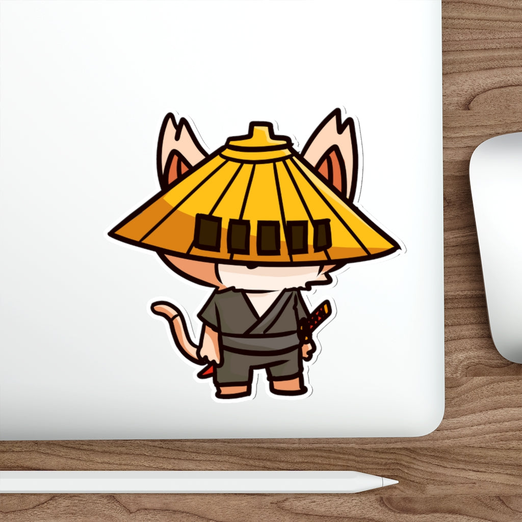 Goshi Samurai Cat Die-Cut Sticker