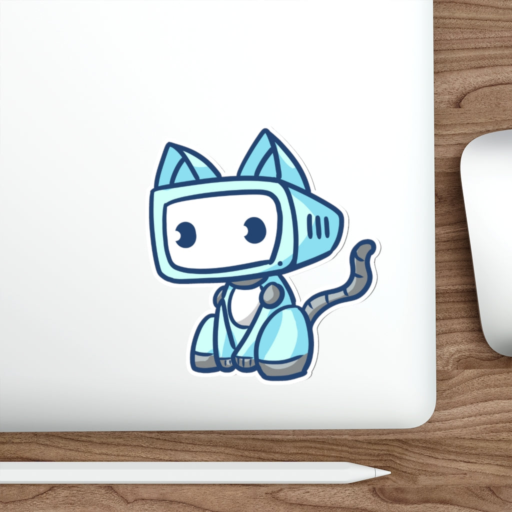 Pet Robot Cat Die-Cut Sticker