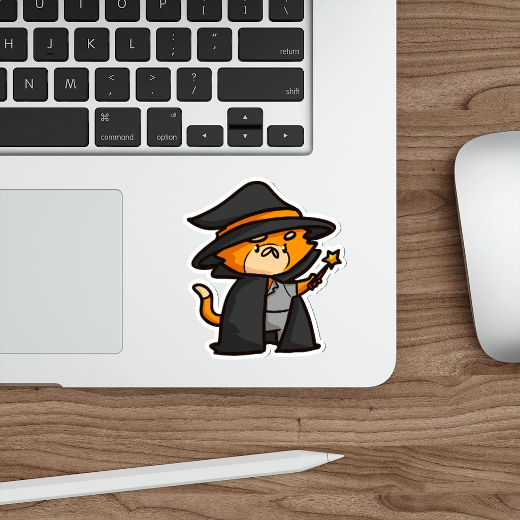 Witch Cat Die-Cut Sticker