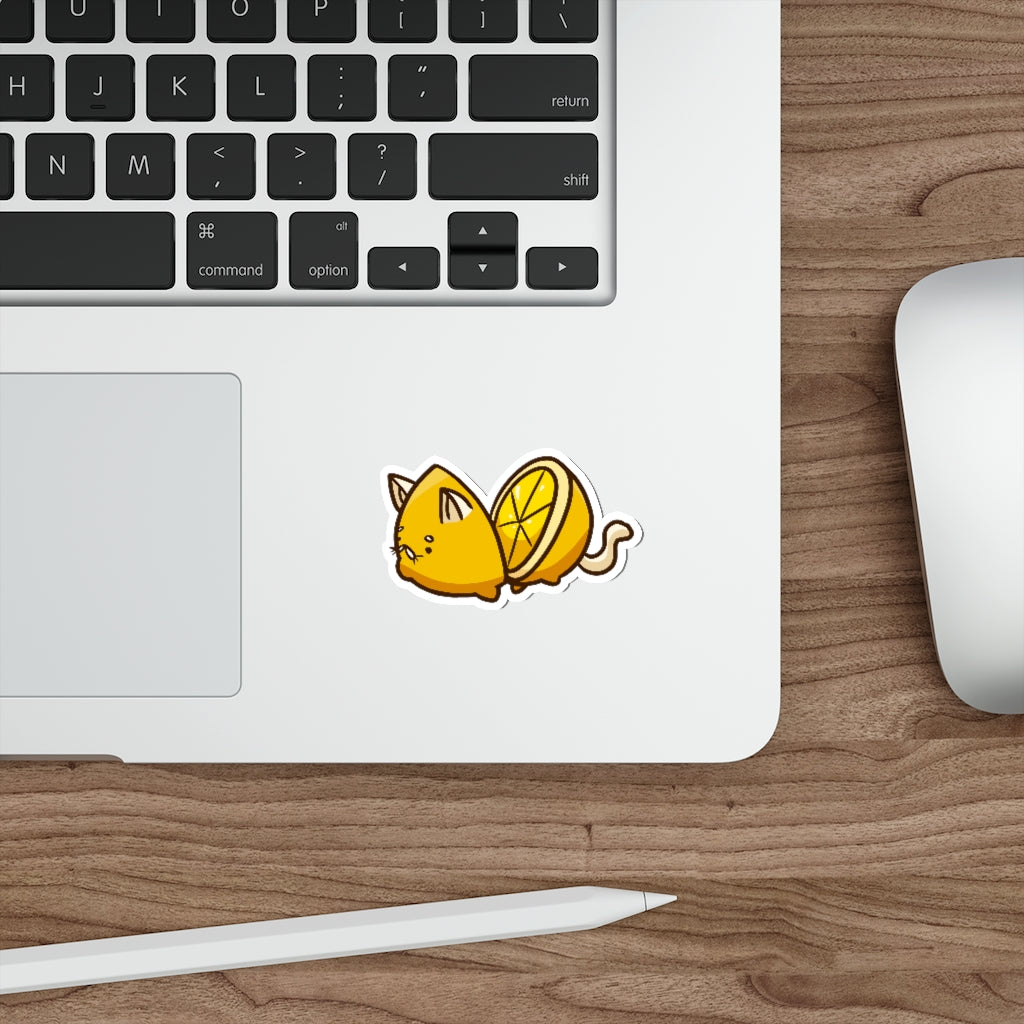 Lemon Cat Die-Cut Sticker