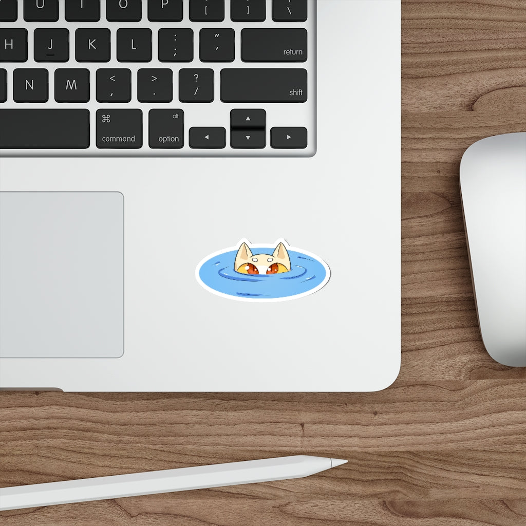 Water Cat Die-Cut Sticker