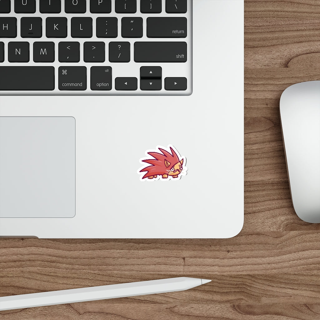 Porcupine Cat Die-Cut Sticker