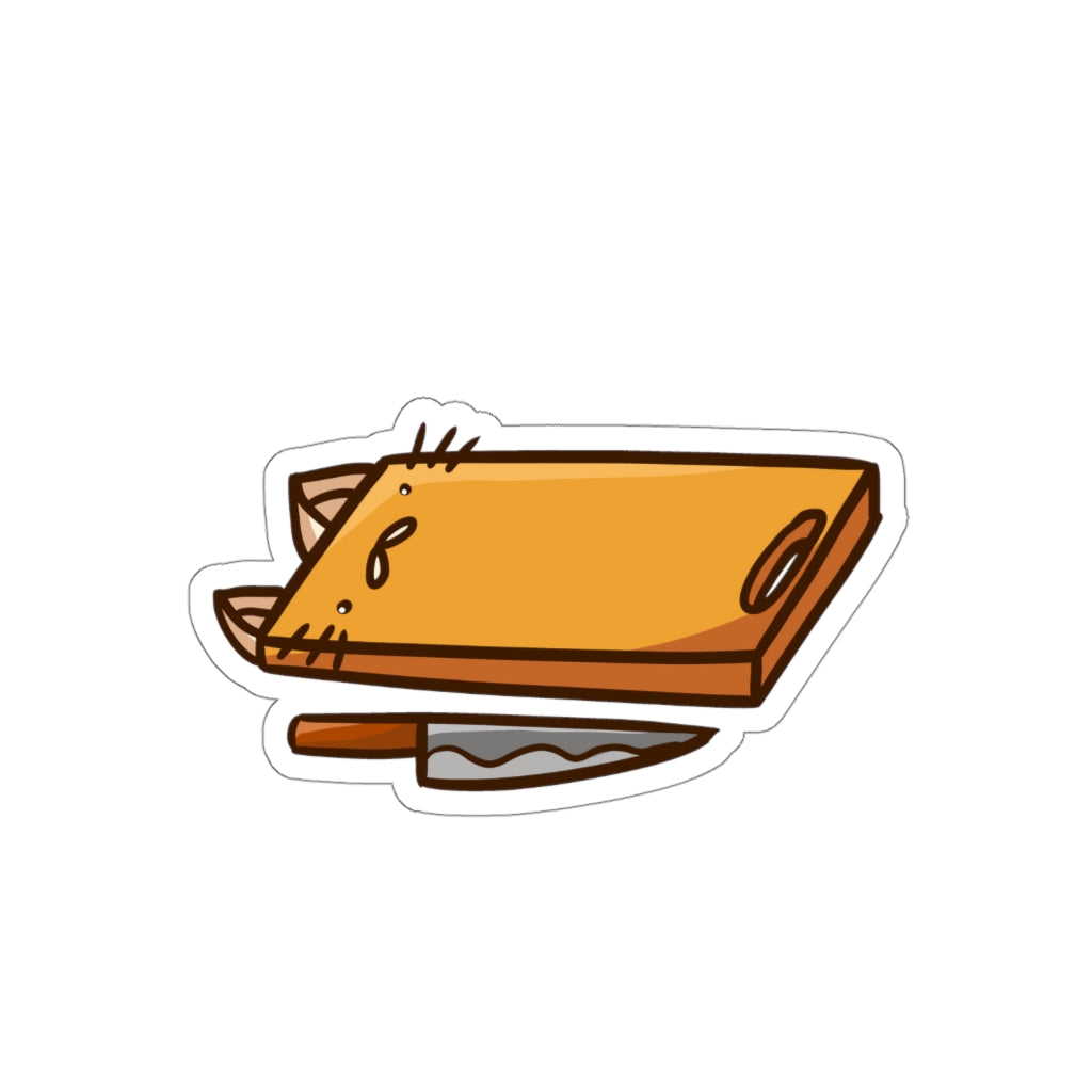 Cutting Board Cat Die-Cut Sticker