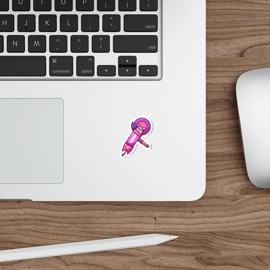 Angle Grinder Cat Die-Cut Sticker