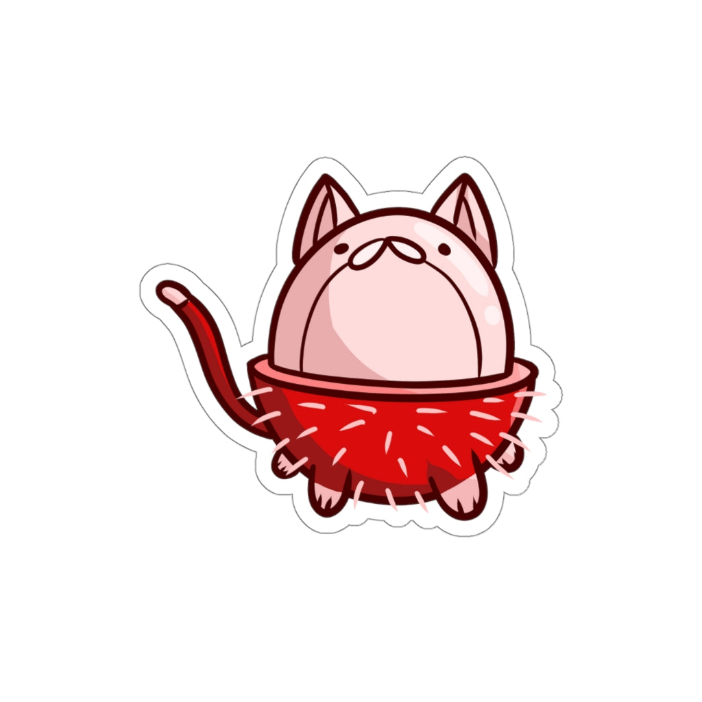 Rambutan Cat Die-Cut Sticker