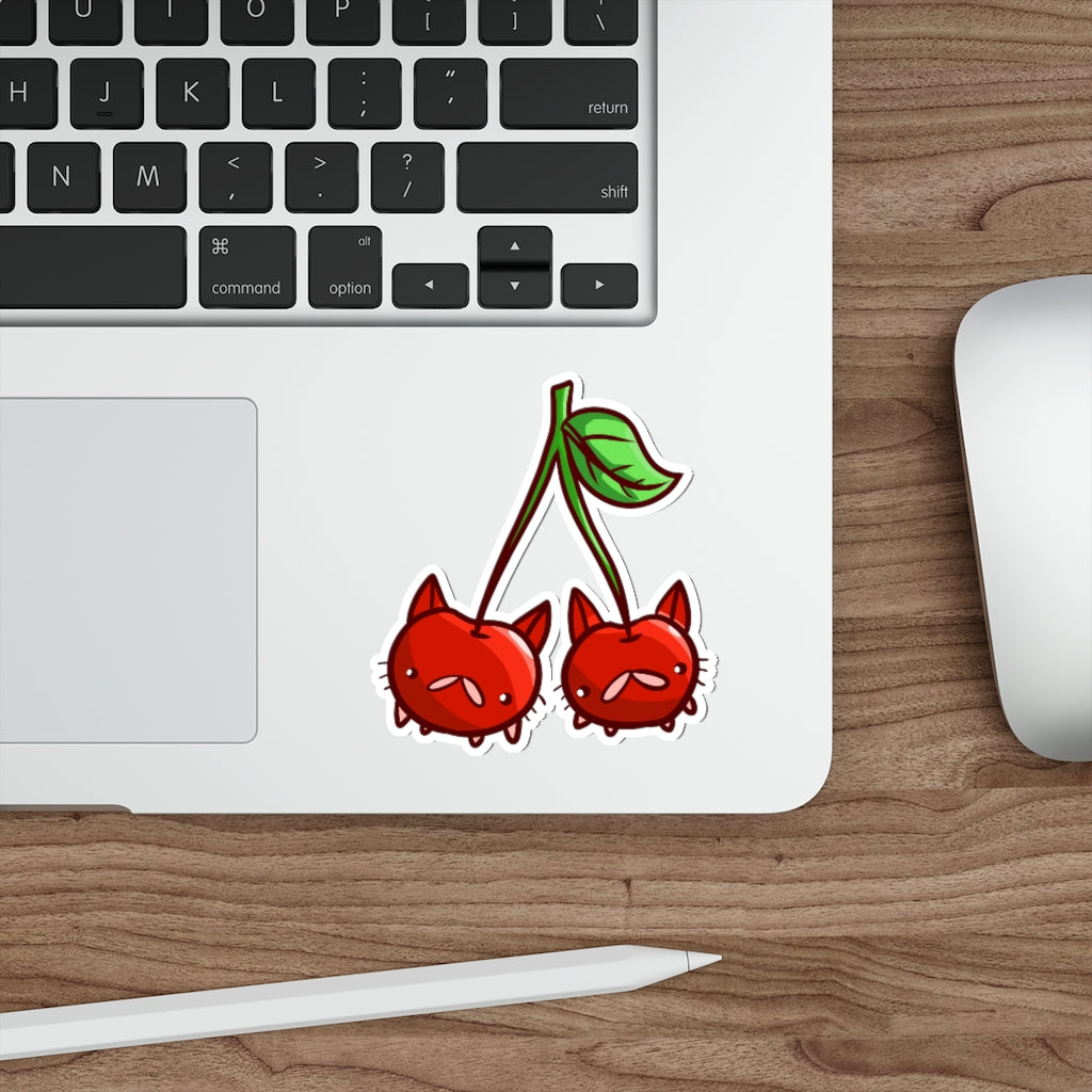 Cherry Cats Die-Cut Sticker
