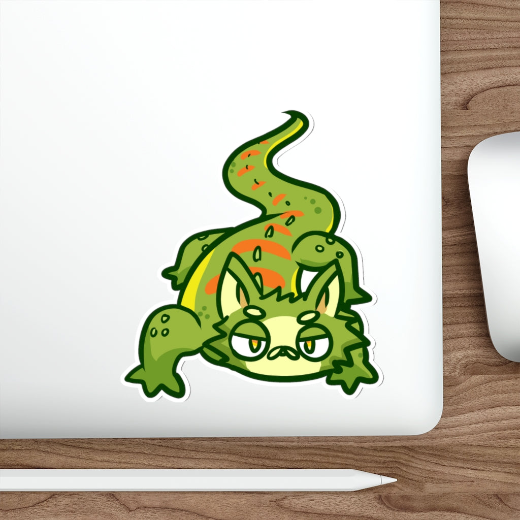 Chameleon Cat Die-Cut Sticker