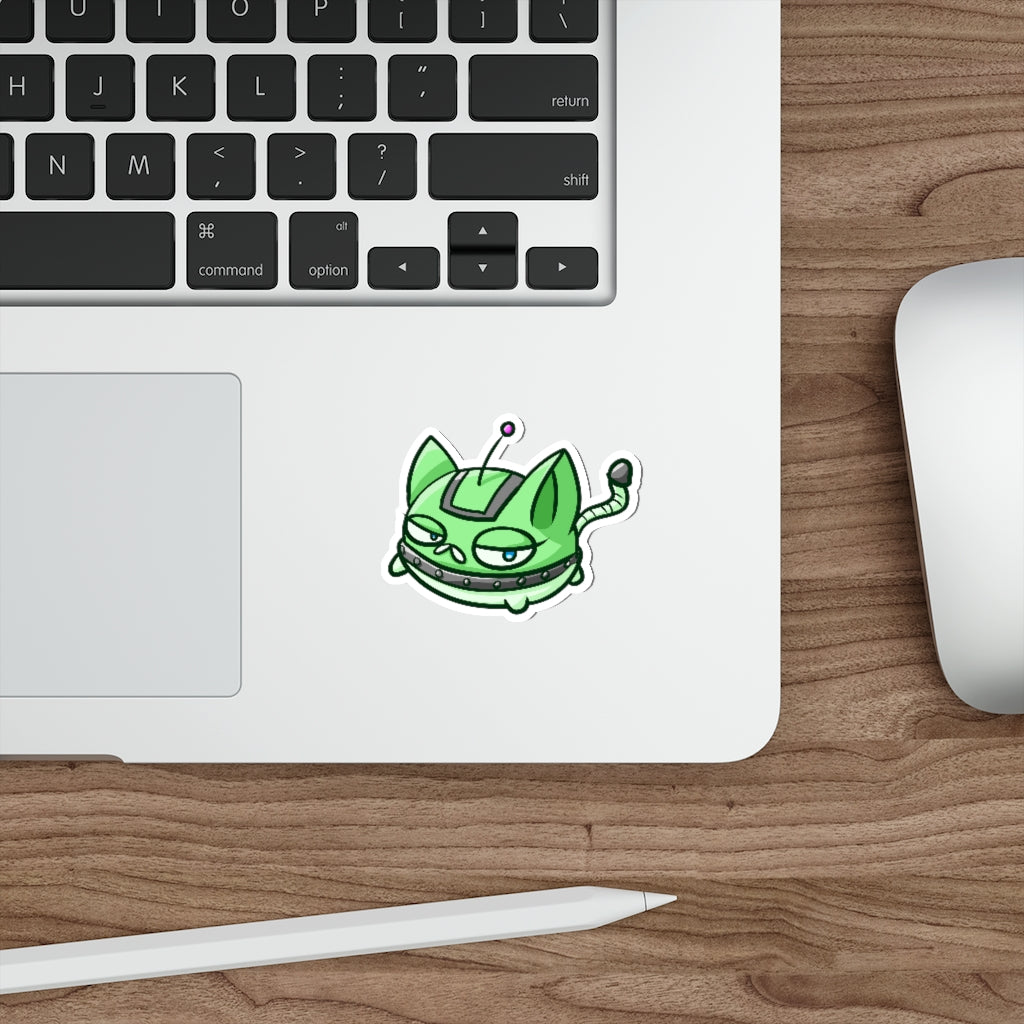 Vacuum Cat Die-Cut Sticker