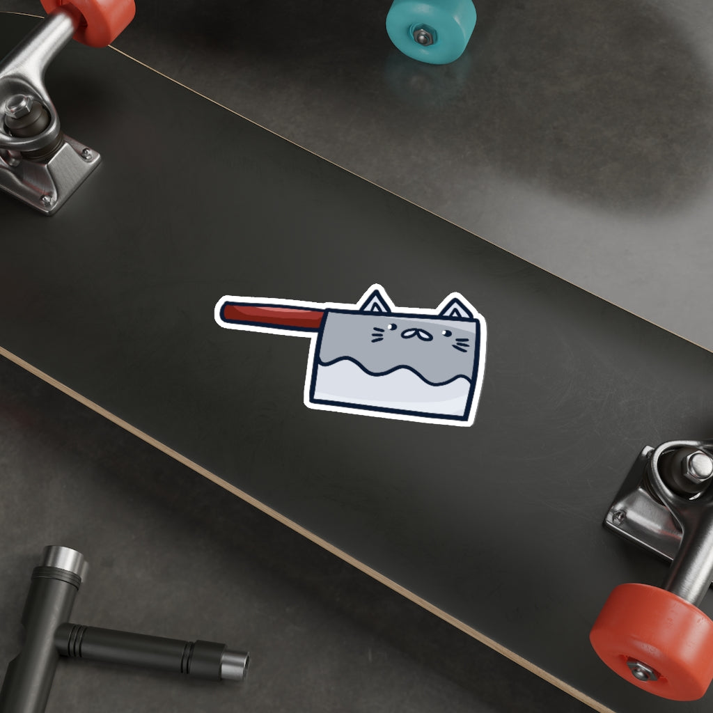 Cleaver Cat Die-Cut Sticker