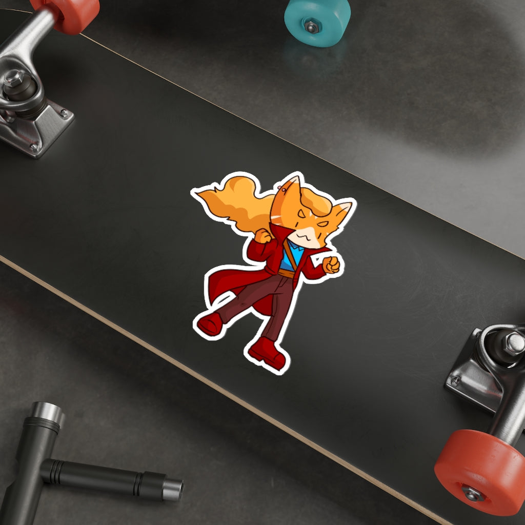 Adventurer Cat Die-Cut Sticker