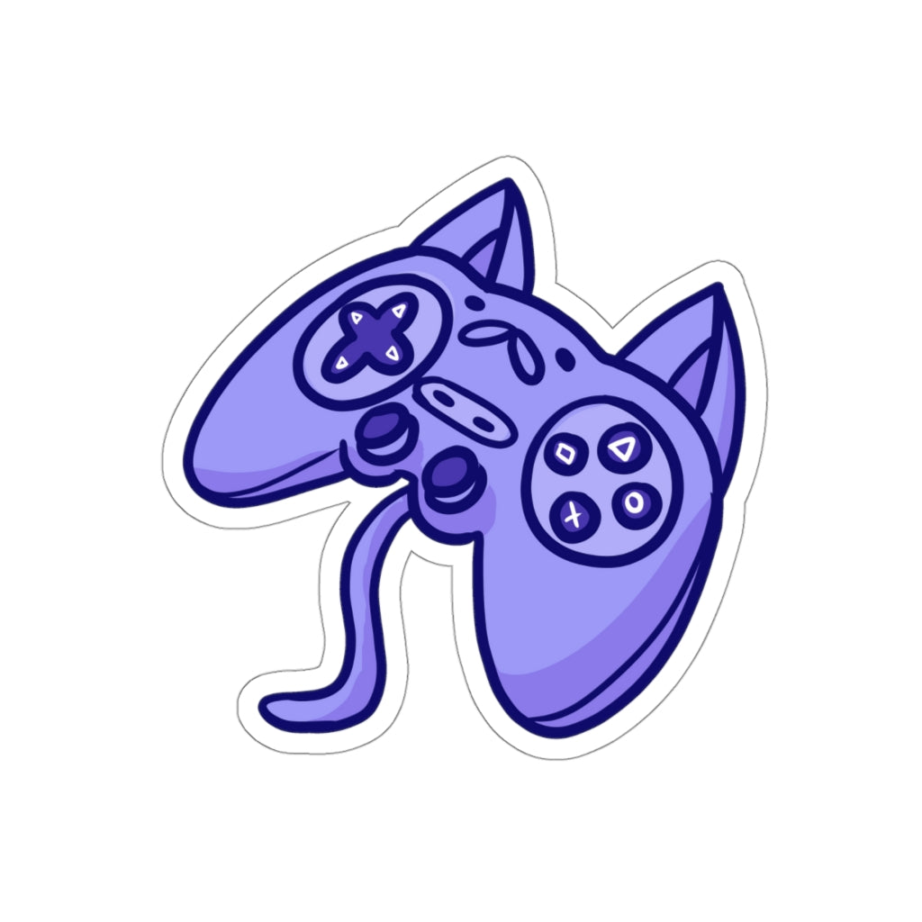 Controller Cat Die-Cut Sticker