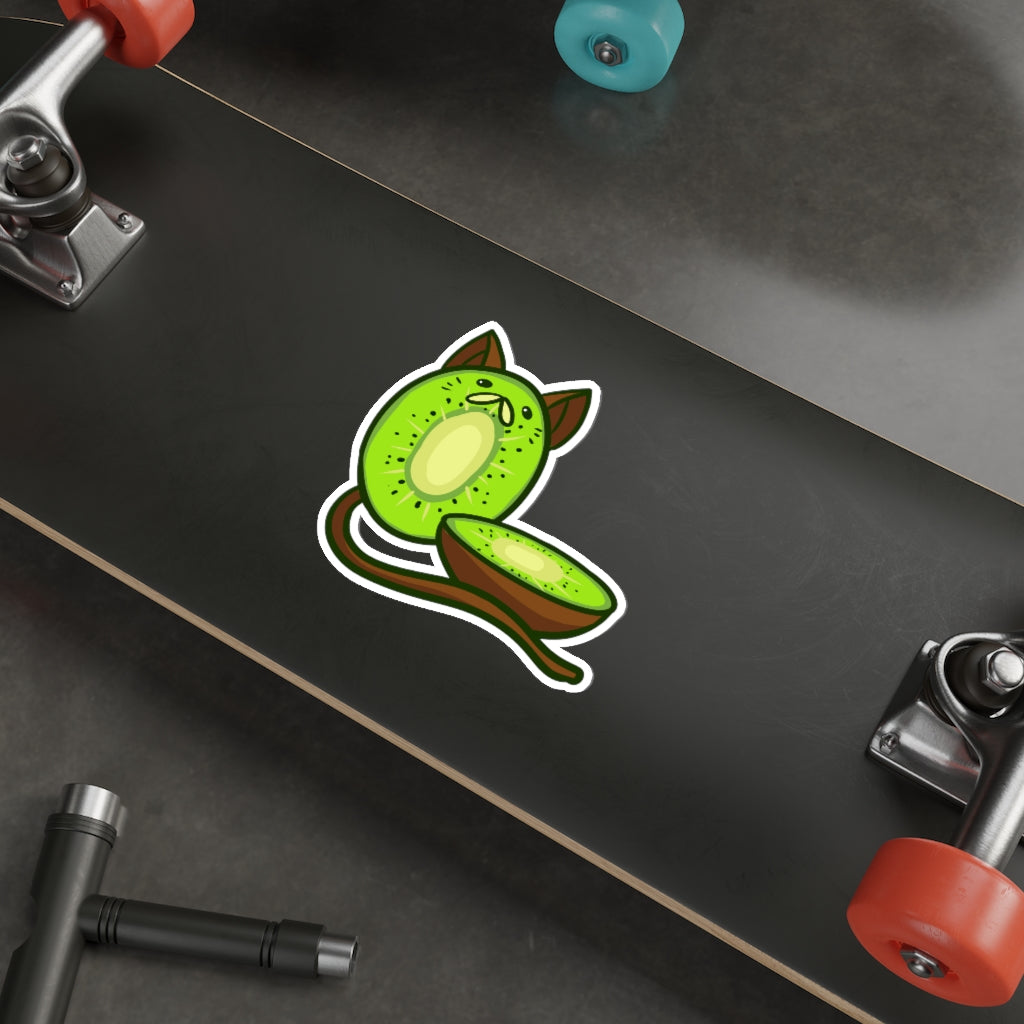 Kiwi Cat Die-Cut Sticker