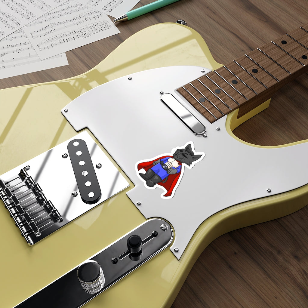 Super Hero Cat Die-Cut Sticker