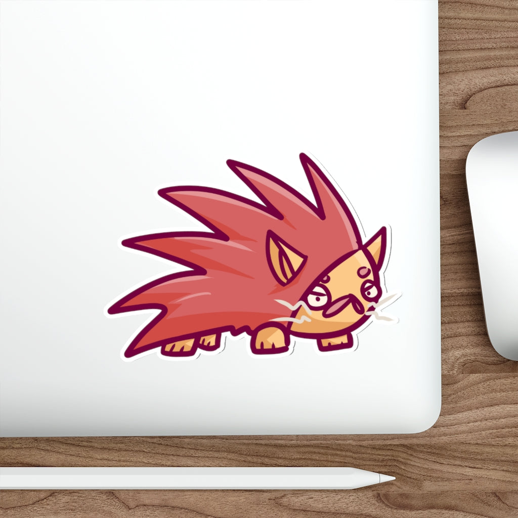 Porcupine Cat Die-Cut Sticker