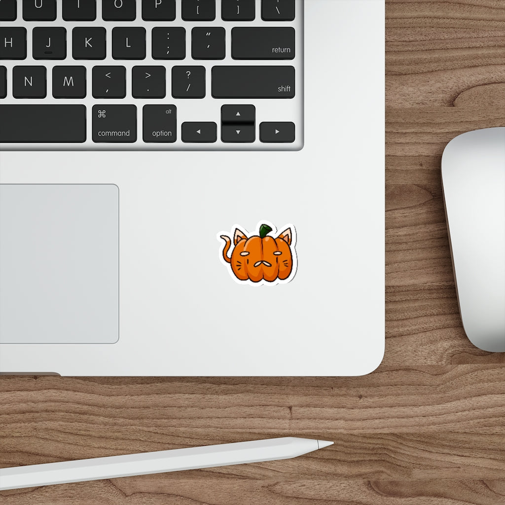 Pumpkin Cat Die-Cut Sticker