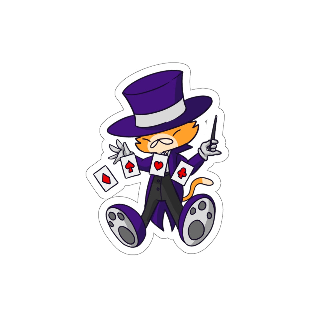 Magician Cat Die-Cut Sticker