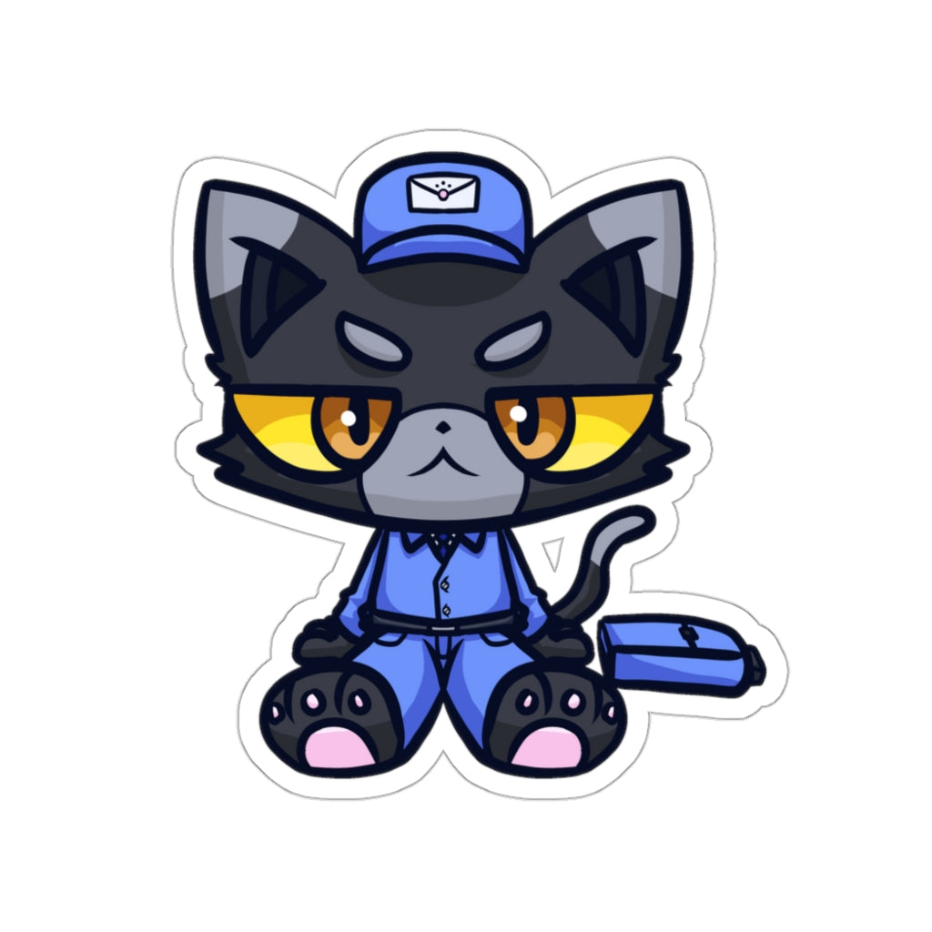 Mailman Cat Die-Cut Sticker
