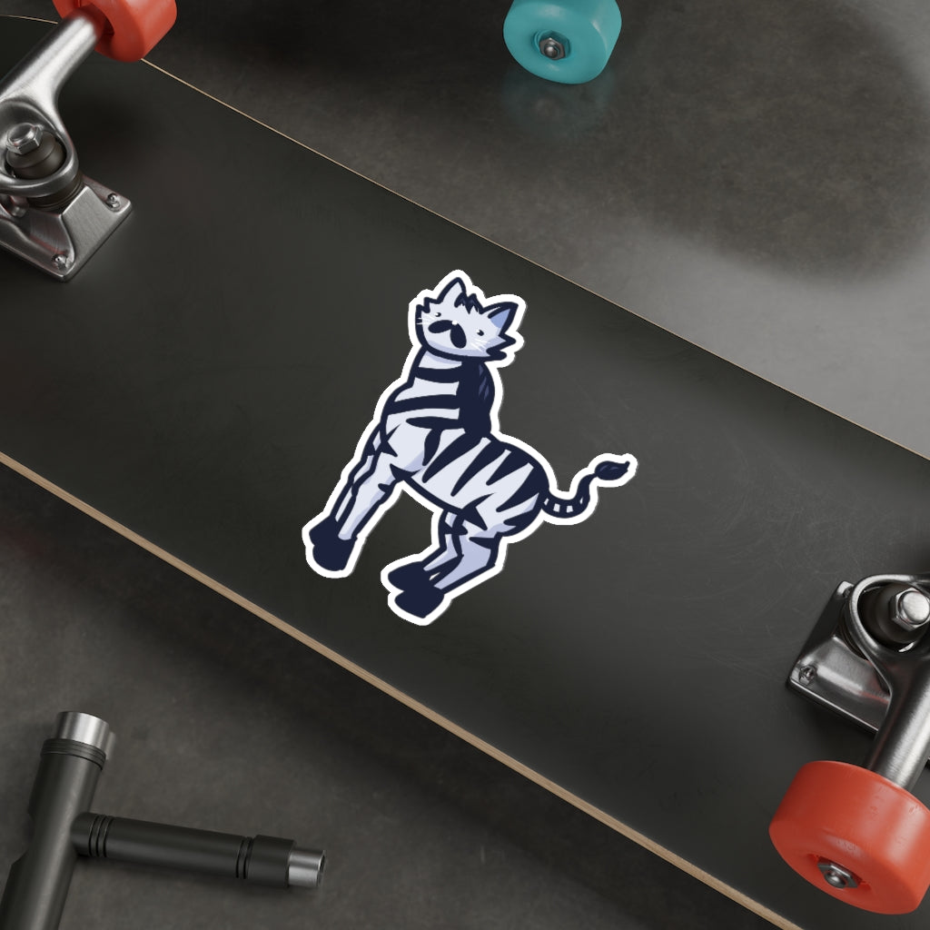 Zebra Cat Die-Cut Sticker
