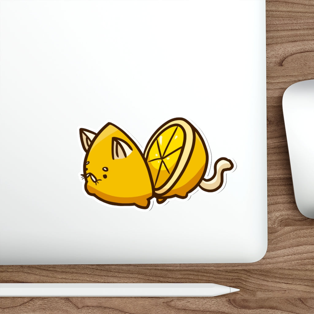 Lemon Cat Die-Cut Sticker