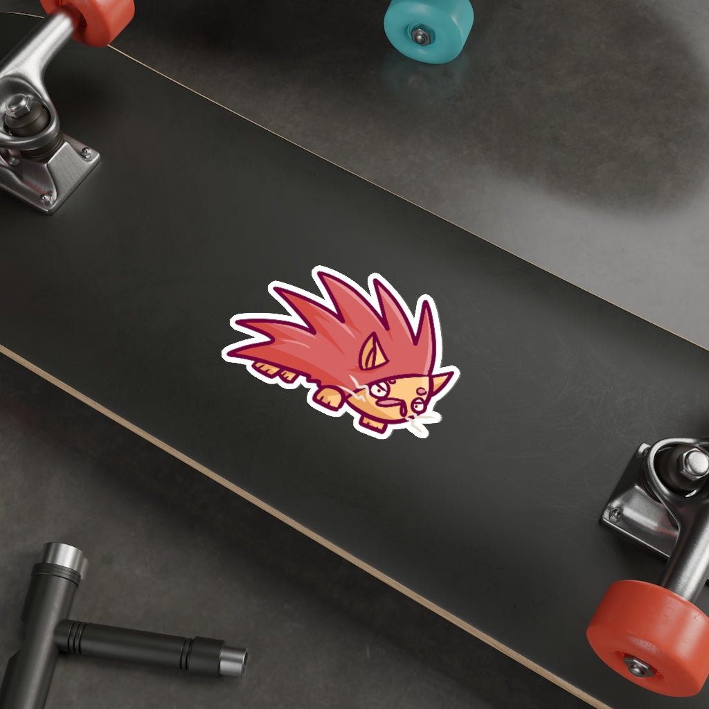 Porcupine Cat Die-Cut Sticker