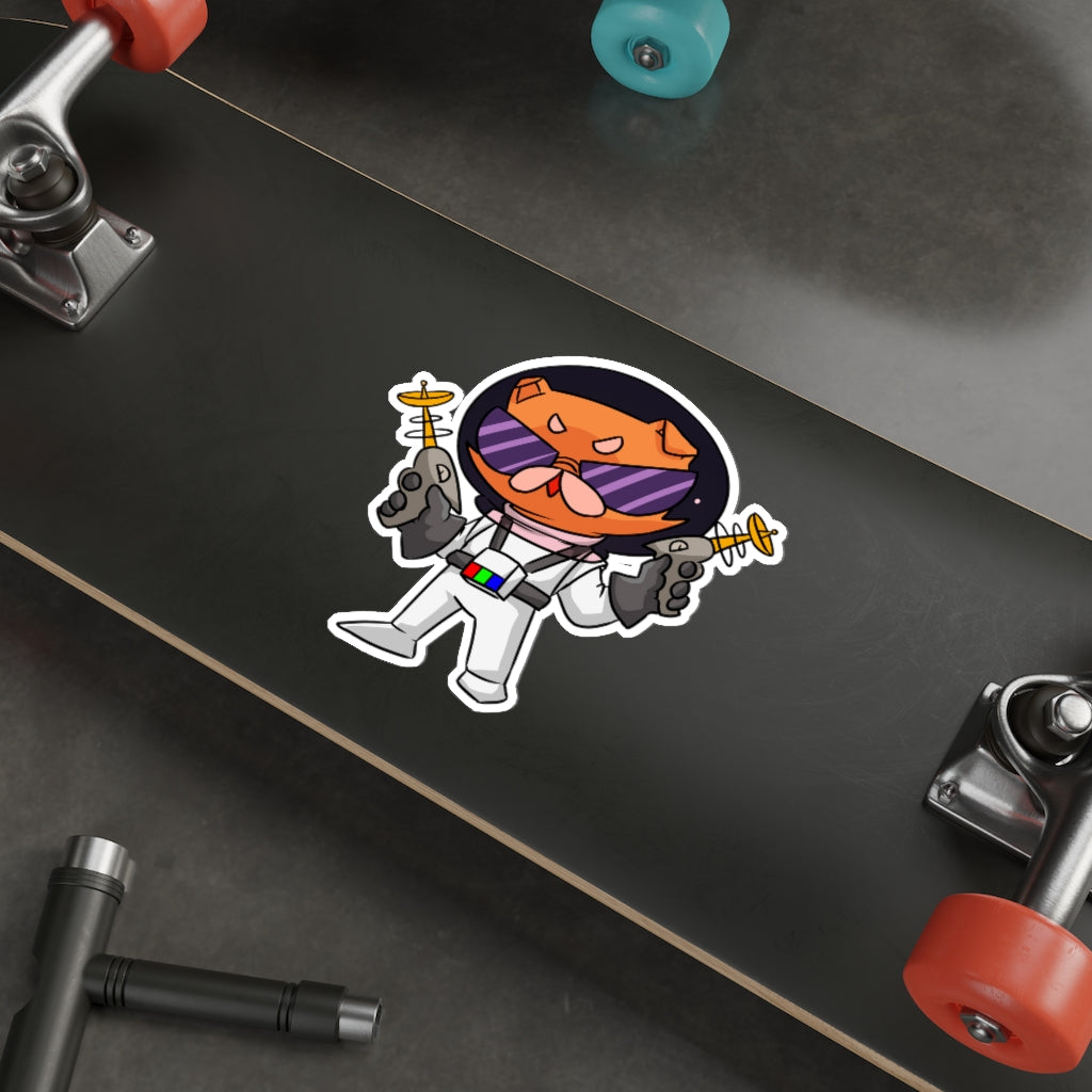 Space Ranger Cat Die-Cut Sticker