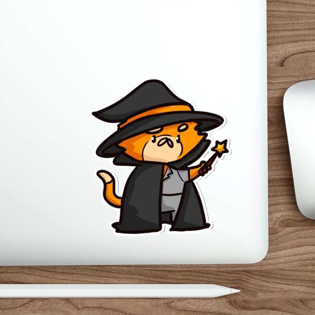Witch Cat Die-Cut Sticker